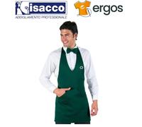 Isacco GREMBIULE BISTRO Verde Barista Cuoco Ristorante Chef Cameriere Tasche Pub
