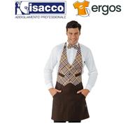 Isacco GREMBIULE GARCON Bicolore Unisex Panificio Cameriere Gelataio Pub Cucina