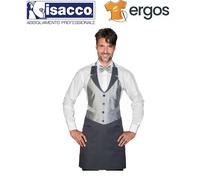 Isacco GREMBIULE GILET VICTOR Nero Argento Cantina Enoteca Sommelier Bistrot