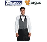 Isacco GREMBIULE GILET VICTOR Nero Gessato Cantina Enoteca Sommelier Bistrot
