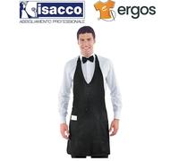 Isacco GREMBIULE GILET VICTOR Nero Rigato Cantina Enoteca Sommelier Bistrot
