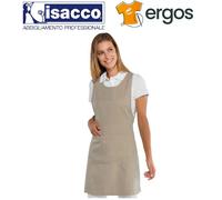 Isacco GREMBIULE PAPEETE LONG Donna Poncho Albergo Casacca Natural Estetista