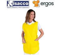 Isacco GREMBIULE PONCHO Smanicato Giallo Maestra Asilo Estetista Pulizie Donna