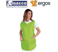 Isacco GREMBIULE PONCHO Smanicato Verde Mela Maestra Asilo Estetista Pulizie