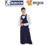 Isacco GREMBIULE SOMMELIER Rigato Blu Unisex Bistrot Enoteca Barista Maitre Pub