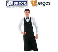 Isacco GREMBIULE SOMMELIER Rigato Nero Unisex Bistrot Enoteca Barista Maitre