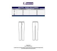 ISACCO Panta JERSEY Donna in Cotone Elasticizzato (Bianco)