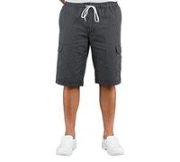 Isacco Pantacargo Short con elastico Vienna Nero, Vienna Nero, S, 100% Cotone
