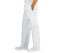 ISACCO Pantachef Unisex in 100% Cotone (Bianco)