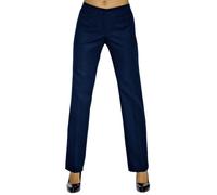 ISACCO Pantalone Donna TRENDY in Misto Lana Poliestere (Blu)