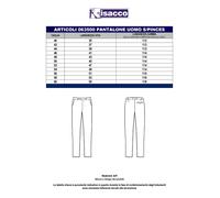 ISACCO Pantalone Uomo SENZA PRINCES in 100% Poliestere 125 Gr/m² (Nero)