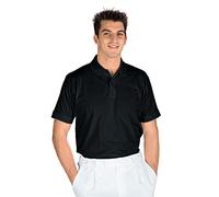 Isacco Polo Unisex M/M Nero, Nero, L, 100% Cotone, Mezza Manica