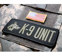 Isaf Jsoc Jtf Battle Testato Speciale Guerra Eod Team Ssi :K-9 Unit + US Flag