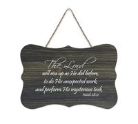 Isaia 28:21 The Lord Will Rise Up As He Did Before, to Do His Unexpected Work And Perform His Myste Cartello in legno 6x10 Bibbia Wall Art Targhe in legno per porta d'ingresso, soggiorno, cucina