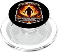 Isaia 43 2 Vigile del fuoco Preghiera Bibbia Versi Gesù Croce PopSockets PopGrip per MagSafe