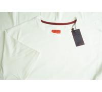 Isaia Napoli Bianco Sporco Manica Corta Girocollo Misto Seta T Shirt Taglie 2XL