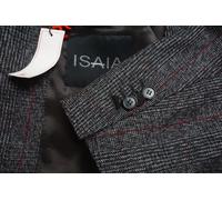 Isaia Napoli Blu Rosso Chiazzato Plaid Lana Sport Cappotto Giacca 38R Nuovo