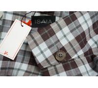 Isaia Napoli Luce Blu Granata Plaid Cotone Leggero Sport Giacca 38R Nuovo