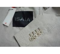 Isaia Napoli Luce Taupe Testurizzato Misto Cotone Beige Sport Giacca 38R Nuovo