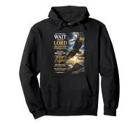 Isaiah 40:31 Wait on The Lord, Renew Strength Eagle Felpa con Cappuccio