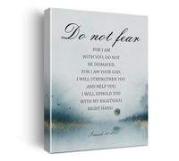 Isaiah 41 10 Do Not Fear Canvas Wall-Art Bible Verse Print Inspirational Scripture Decor for Home Office Church(Framed,16x24inch(40x60cm))