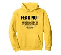 Isaiah 41:10 Fear Not Bible Promise of Protection & Blessing Felpa con Cappuccio