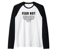 Isaiah 41:10 Fear Not Bible Promise of Protection & Blessing Maglia con Maniche Raglan