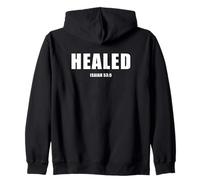 Isaiah 53:5 Bible Verse Promise of Healing And Health Faith Felpa con Cappuccio