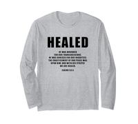 Isaiah 53:5 Bible Verse Promise of Healing And Health Faith Maglia a Manica