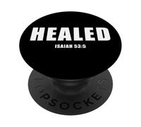 Isaiah 53:5 Bible Verse Promise of Healing and Health Faith PopSockets PopGrip Adesivo