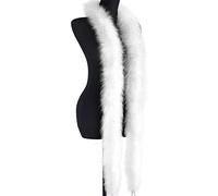 ISAKEN 2 M Boa di Piume Colorate, Fluffy Turchia Boa di Piume, Piuma Colorate Piuma Boa per Fai da Te Artigianato Cucito Trim Casa Matrimonio Festa Carnevale Ornamento