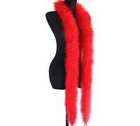 ISAKEN 2 M Boa di Piume Colorate, Fluffy Turchia Boa di Piume, Piuma Colorate Piuma Boa per Fai da Te Artigianato Cucito Trim Casa Matrimonio Festa Carnevale Ornamento