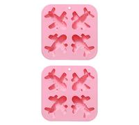ISAKEN 2 Pezzi Stampi per Torte in Silicone a Forma di Aeroplano, Stampo per Dessert fai da te Muffa della Torta del Fondente Stampo da Forno 4 Griglia per Cioccolato Gelatina Caramella