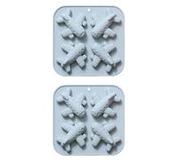 ISAKEN 2 Pezzi Stampi per Torte in Silicone a Forma di Aeroplano, Stampo per Dessert fai da te Muffa della Torta del Fondente Stampo da Forno 4 Griglia per Cioccolato Gelatina Caramella