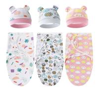 ISAKEN Baby Swaddle Neonato Coperta Avvolgente Neonato 0-6 Mesi, Copertina Swaddle Neonato Sacco Nanna Bebè Coperta Fasciatoio Neonato Sacco Nanna Swaddle per Primavera Estate Autunno Inverno