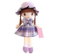 ISAKEN Bambola Morbida di Peluche per Bambini, Bambola di Pezza con vestiti e Capelli, Bambola Soffice di Fata Principessa, Giocattolo di Peluche, Regalo di Compleanno per Ragazze