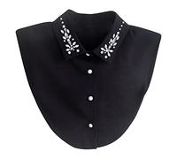 ISAKEN Colletto Staccabile Camicia Collana Elegante Donna Detachable Collar Colletto Camicia Finto Collare Donna Finta Camicia con Colletto Mezzo Camicia Colletto Camicia Staccabile