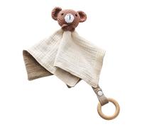 ISAKEN Doudou Neonato Doudou Giocattolo Baby Orso Fazzoletto Peluche Coperta Coccole di Sicurezza Asciugamano Calmante per Ragazza e Ragazzo