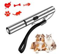 ISAKEN LED Gatti Giocattoli, Puntatore LED Giochi Interattivi per Gatti con USB Ricaricabile, Torcia Cat Interactive Toys Strumento di Addestramento per Gatto Cane Kitten