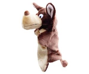 ISAKEN Marionette da Mano Burattini da Mano Morbide Giocattoli di Peluche Squalo Lupo Maiale Anatra Coniglio Maiale Rana Panda per Teatrini per Bambini, Narrazione e Giochi di Ruolo