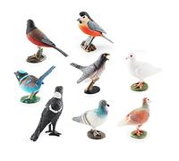 ISAKEN Realistici Figure di Uccelli: Miniature Animali Uccelli Artificiali Educativi per Bambini