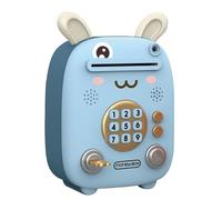 ISAKEN Salvadanaio Elettronico per Bambini, Mini Bancomat Automatico per Monete e Banconote, Salvadanaio Elettronico per Banconote e Monete, Regalo di Compleanno per Bambini