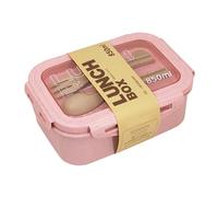 ISAKEN Scatole Bento Bento Box Ermetico Senza BPA con 2 Scomparti Lunch Box con Posate Porta Pranzo da Ufficio Portapranzo Senza BPA a Prova di Perdite per Lavoro Picnic Ufficio Viaggi