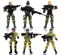 ISAKEN Soldato Figura Giocattolo, Modelli di Polizia Soldato Militare Mobile, Soldati Figurini Giocattolo con Armi, Forze Speciali Giocattoli Soldati Figure Set