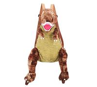ISAKEN Zaino in Peluche con Dinosauri per Bambini, 3D Cartone Dinosauro Zainetto Animale Borsa Zaino Piccolo Kindergarten Regalo di Compleanno, Marrone, 43cm