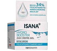 ISANA Hydro Booster 24h Crema Gel 50ml per pelle a basso contenuto di umidità, con acido ialuronico, fino al 34% di idratazione dopo 2h*, 24h Hydro-complesso vegano