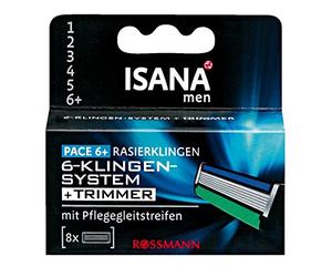 ISANA Men Pace 6+ - Lame da rasoio, 8 pezzi