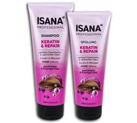 ISANA - Set di shampoo e balsamo professionale per capelli, 250 x 200 ml