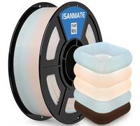 iSANMATE Filamento PETG traslucido ad alta velocità, 1,75 mm, PETG trasparente, precisione dimensionale +/- 0,02 mm, 1 kg/bobina, filamento arcobaleno traslucido per stampanti 3D