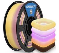iSANMATE Filamento PETG traslucido ad alta velocità, 1,75 mm, PETG trasparente, precisione dimensionale +/- 0,02 mm, 1 kg/bobina, filamento arcobaleno traslucido per stampanti 3D
